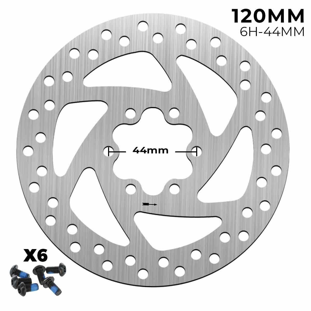 Bremseskive 120mm (6 bolt)