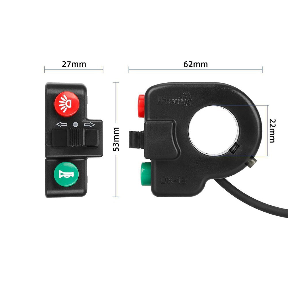 Bryter til elektrisk sparkesykkel - lys og horn