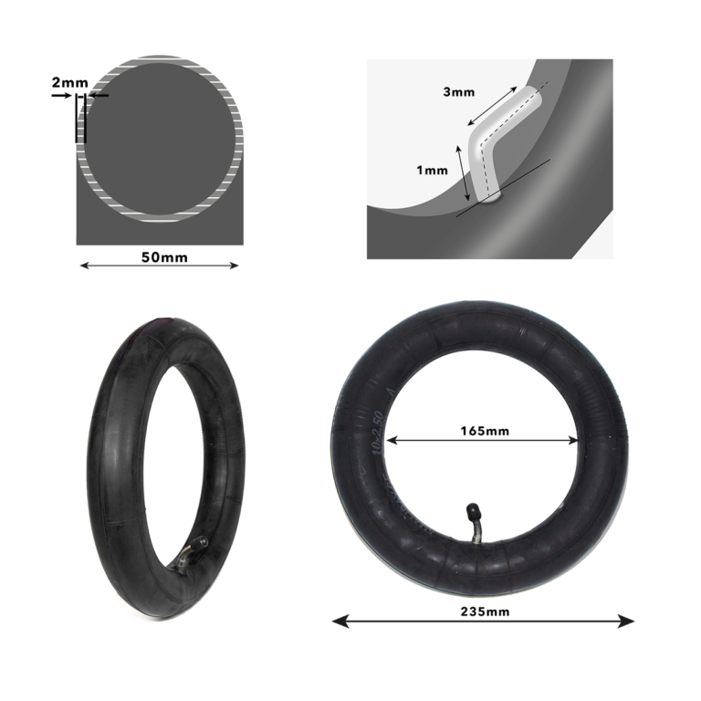 10×2.5 (ventil 90º 45º) Dekkslange